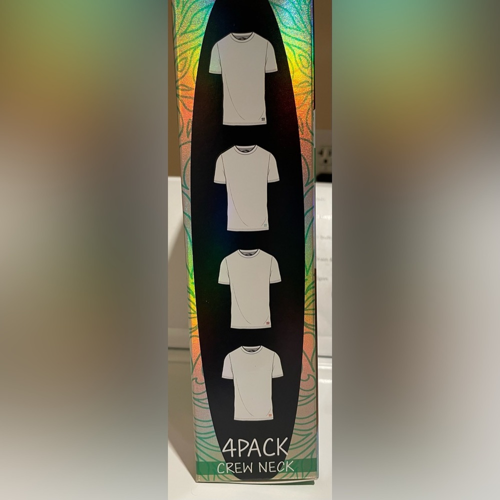 Billabong Crew Neck T-Shirts 4 Pack Large - Picture 3 of 3